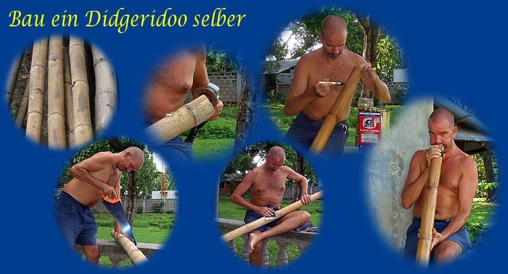 Baue ein Didgeridoo selber. Kein Problem mit Bambus im Garten