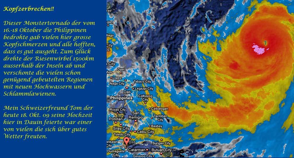 Glück gehabt, der Taifun verschont die Philippinen